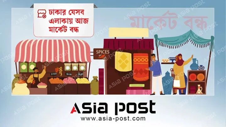 বৃহস্পতিবার ঢাকার যেসব বিপণিবিতান ও এলাকার দোকানপাট বন্ধ
