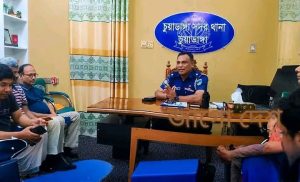 ‘সেবক হিসেবে কাজ করতে চাই’, সাংবাদিকদের সঙ্গে মতবিনিময়ে নবাগত ওসি